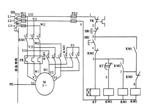 三相異步電動機Y—Δ自動降壓啟動控制線路 三相異步電動機Y—Δ自動降壓啟動控制線路
