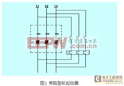 旁路型軟啟動器原理圖 旁路型軟啟動器原理圖