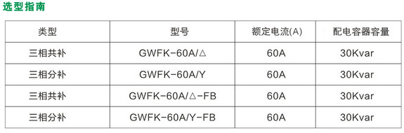 GWFK-60A三相智能復合開關型號說明 GWFK-60A三相智能復合開關型號說明