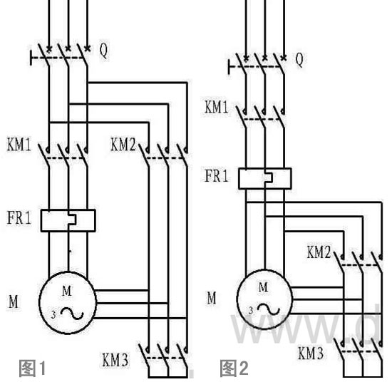 星三角啟動接觸器選型:兩種星三角接線圖 星三角啟動接觸器選型:兩種星三角接線圖